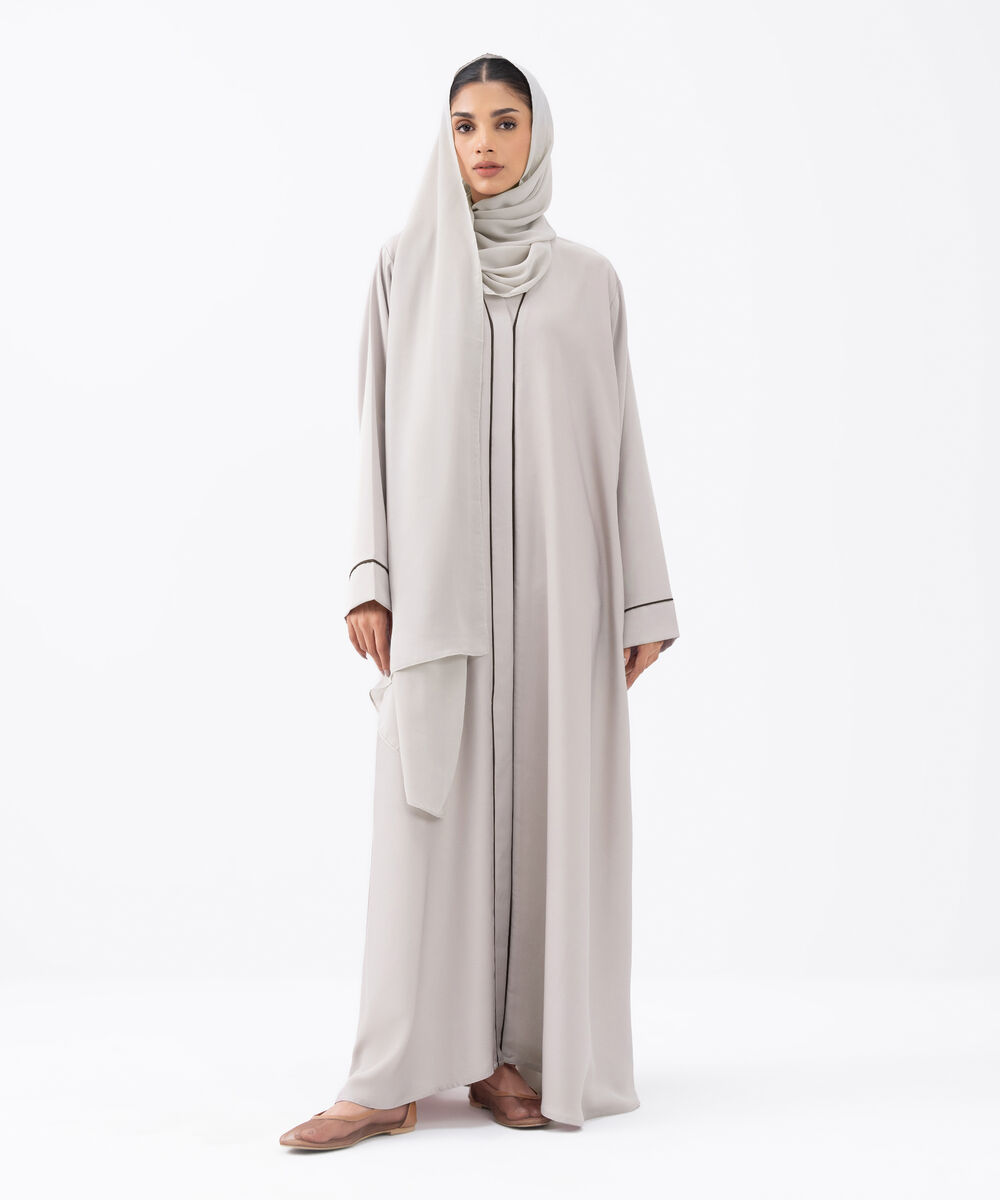 Women's Grey Polyester Hijab