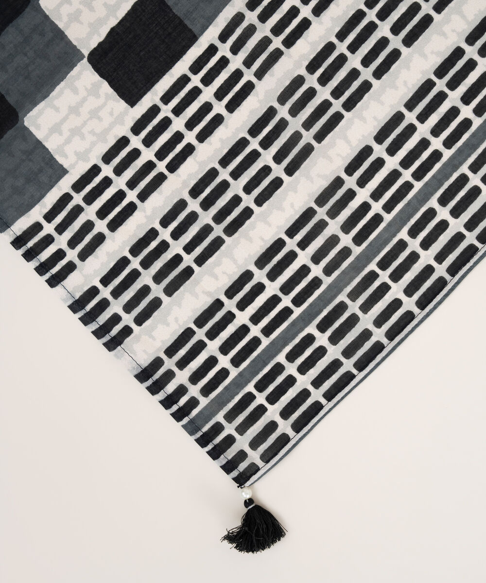 Fine Voile Black Printed Dupatta