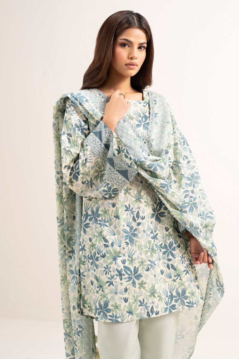 3 Piece - Printed Lawn Suit
