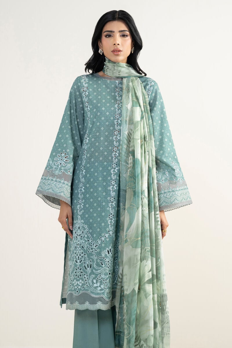 3 Piece - Embroidered Jacquard Suit