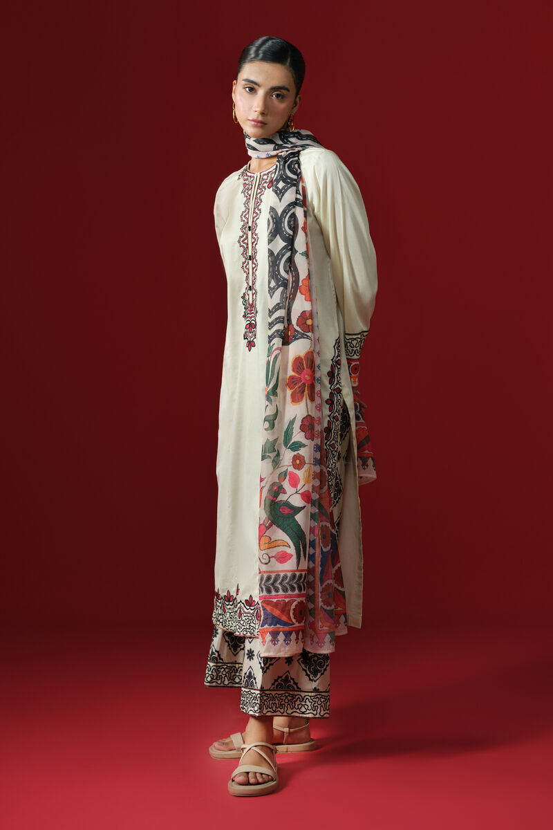 Embroidered Cotton Satin Shirt