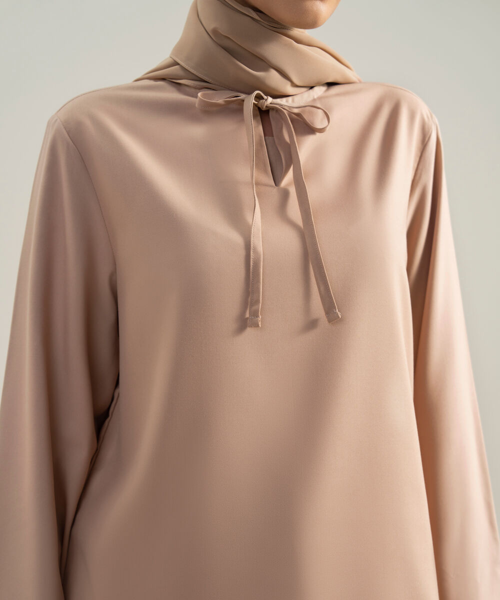 Women's Polyester Brown Modest Wear Top