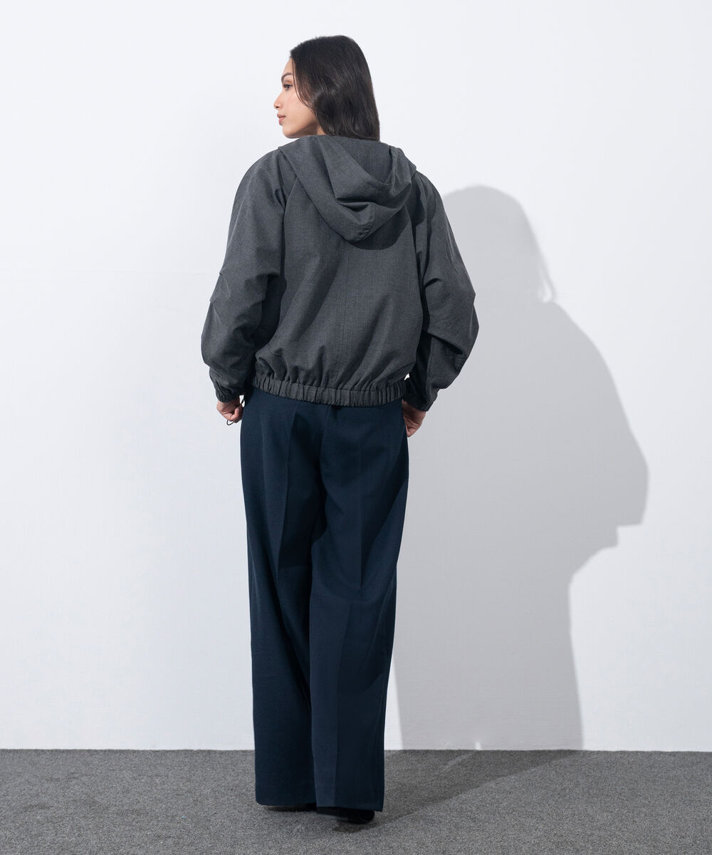 Women's Western Wear Grey Hooded Bomber Jacket