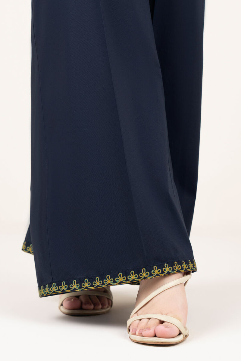 Embroidered Cotton Flared Pants