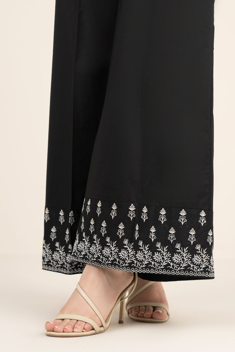 Embroidered Cambric Flared Pants