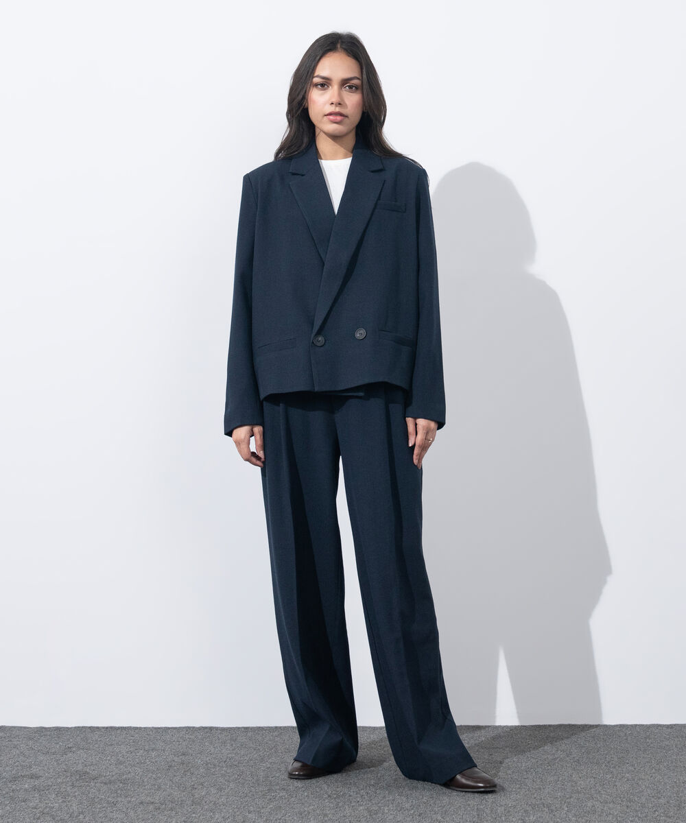 Women's Western Wear Navy Short Body Tailored Blazer