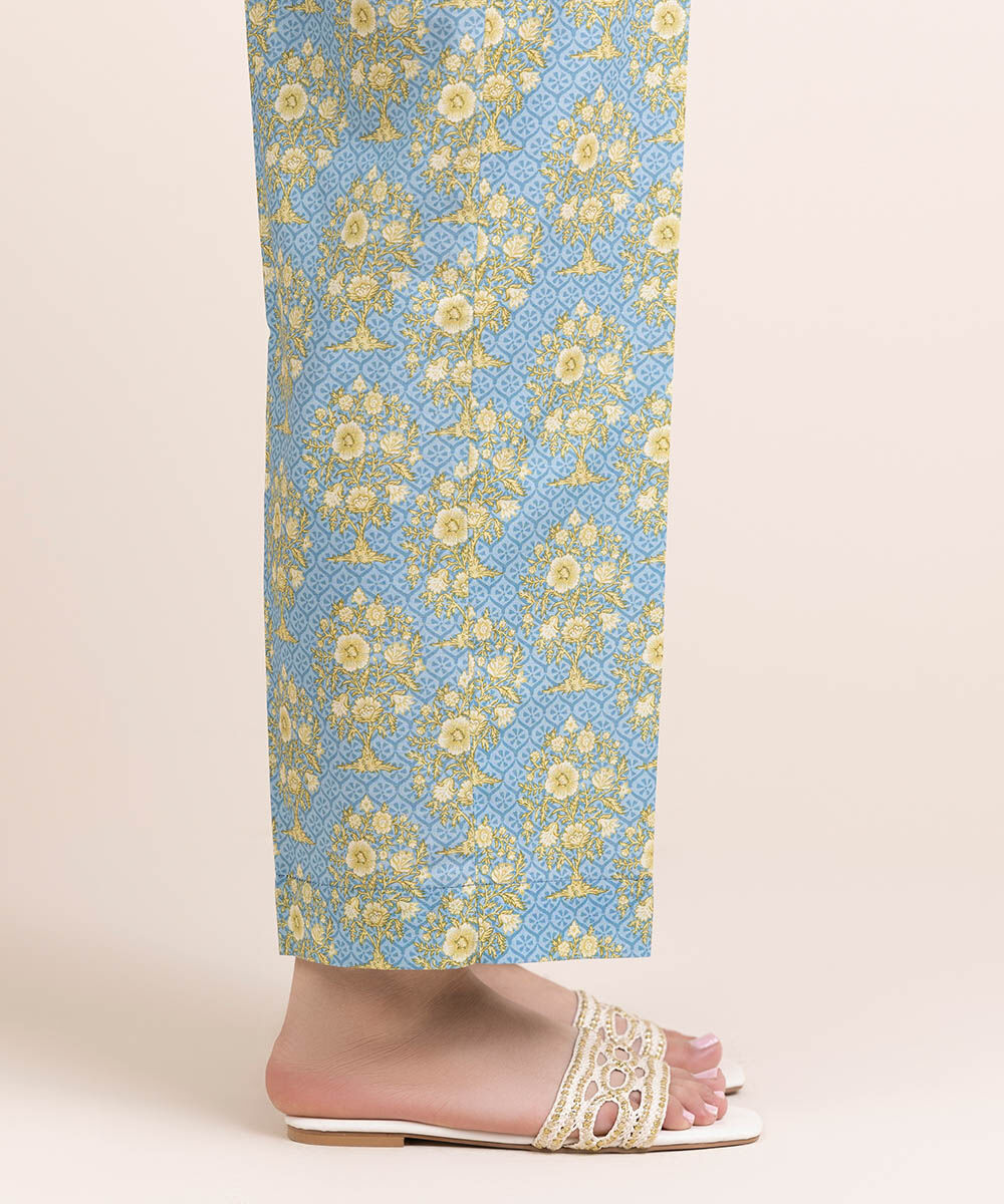 Woman - Multi Printed Cambric Straight Pants