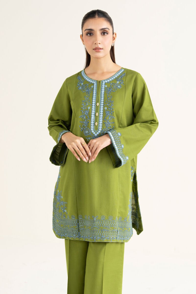 Embroidered Khaddar Shirt