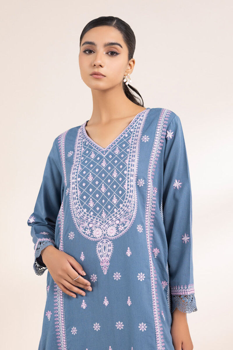 Embroidered Cotton Karandi Shirt