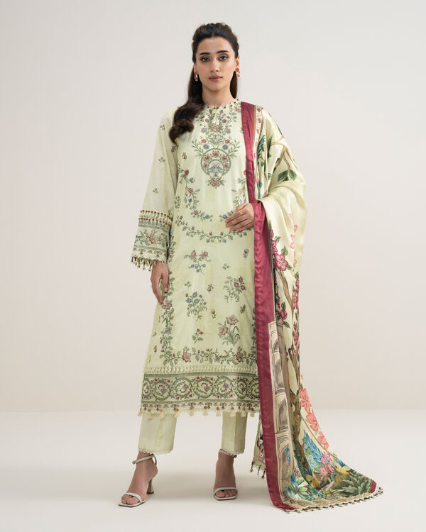 3 Piece - Embroidered Lawn Suit