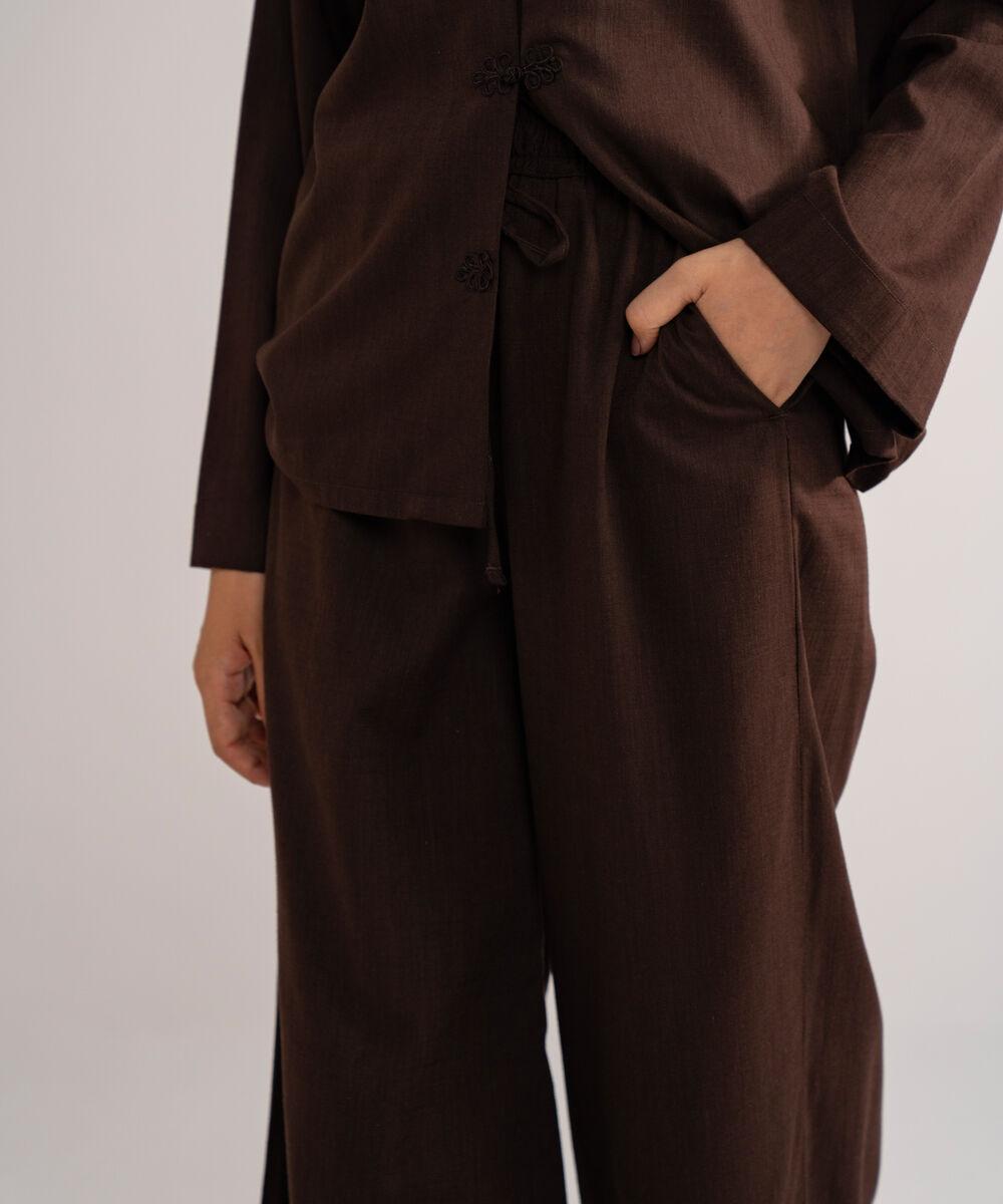 Women's Brown Relaxed-Fit Bottom