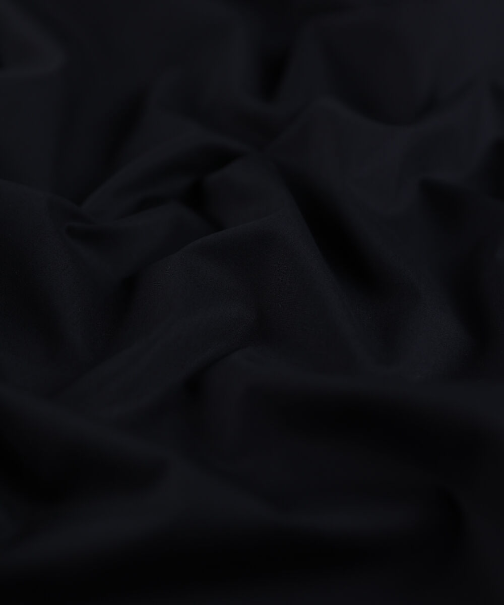 Men Unstitched Cotton Black Full Suit Fabric