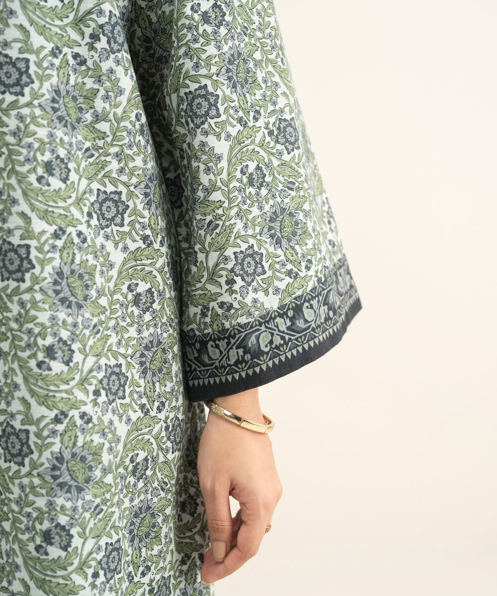 Women's Two Piece Multi Blended Karandi Printed Suit