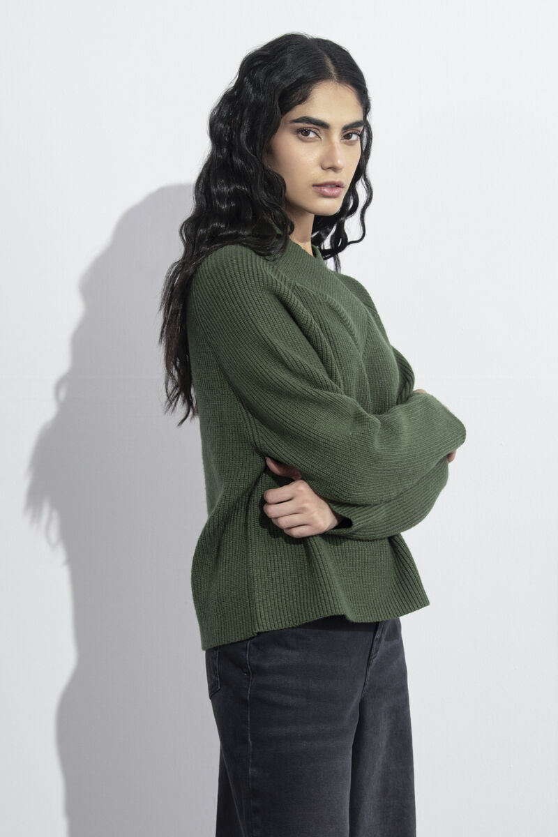 Cross-Over High Neck Sweater