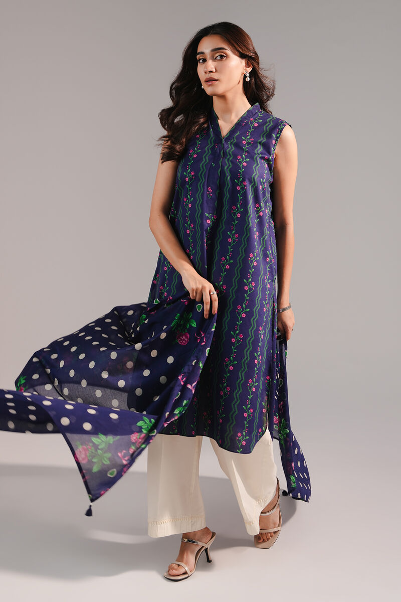2 Piece - Printed Cotton Viscose Suit