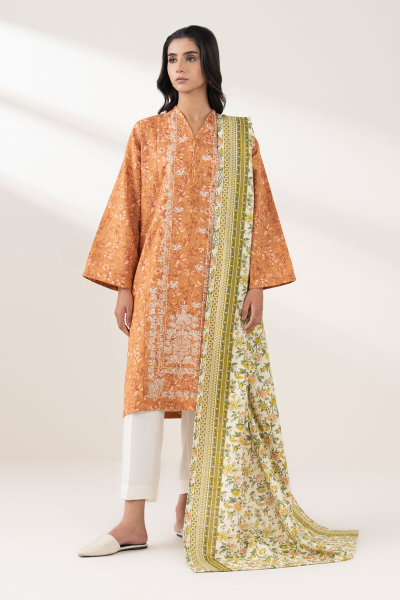 2 Piece - Embroidered Khaddar Suit