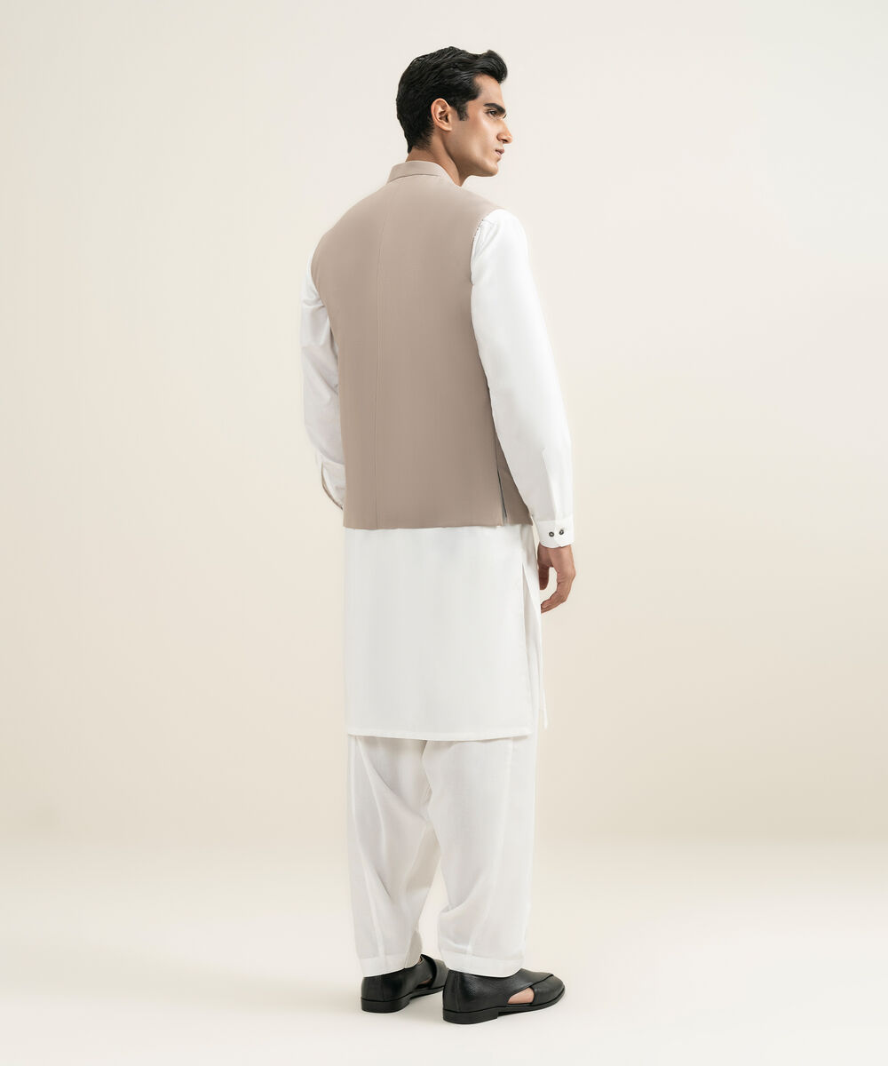 Men's khaki Premium Wash & Wear Waistcoat