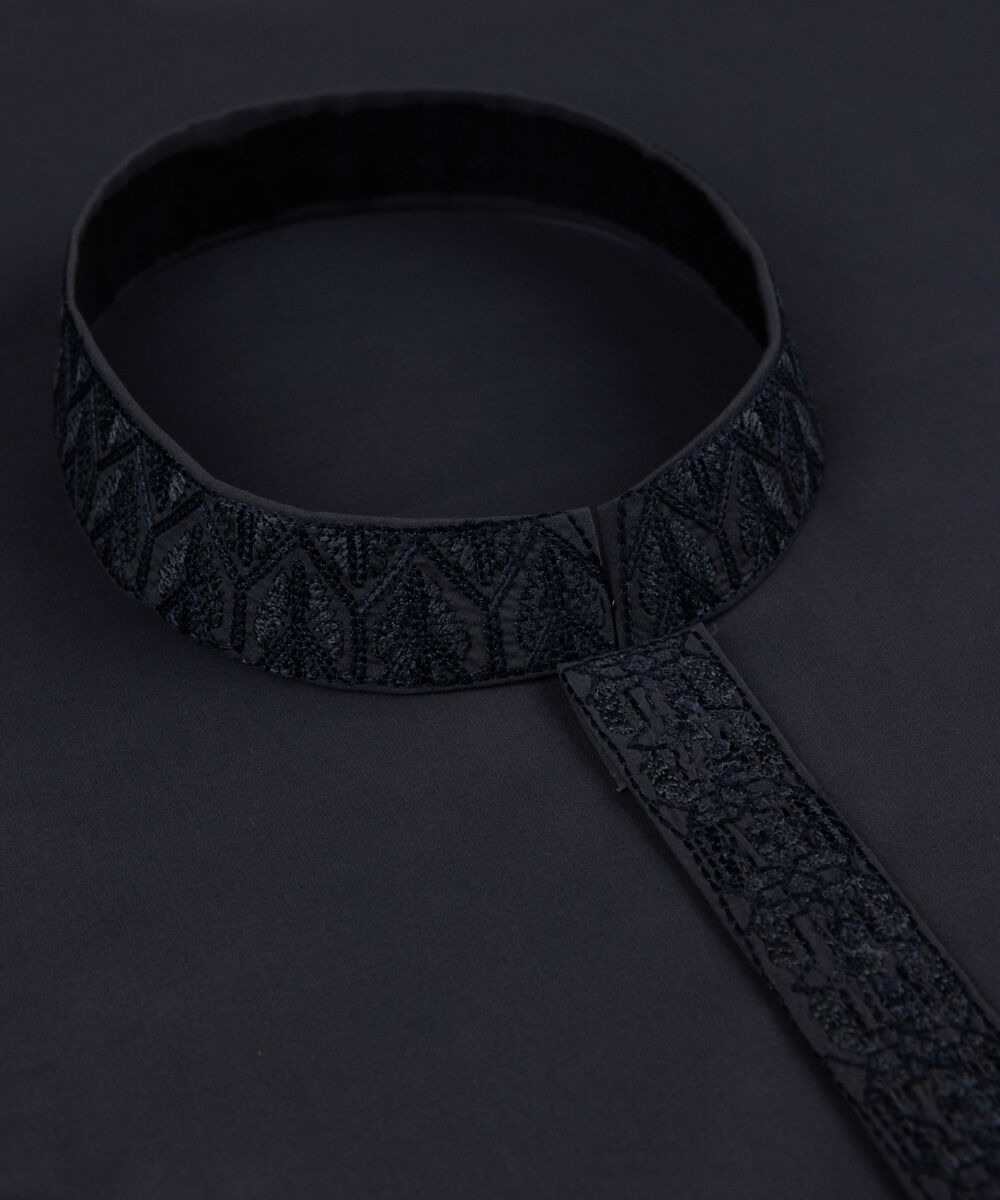 Men's Unstitched Premium Cotton Grey Full Suit Fabric