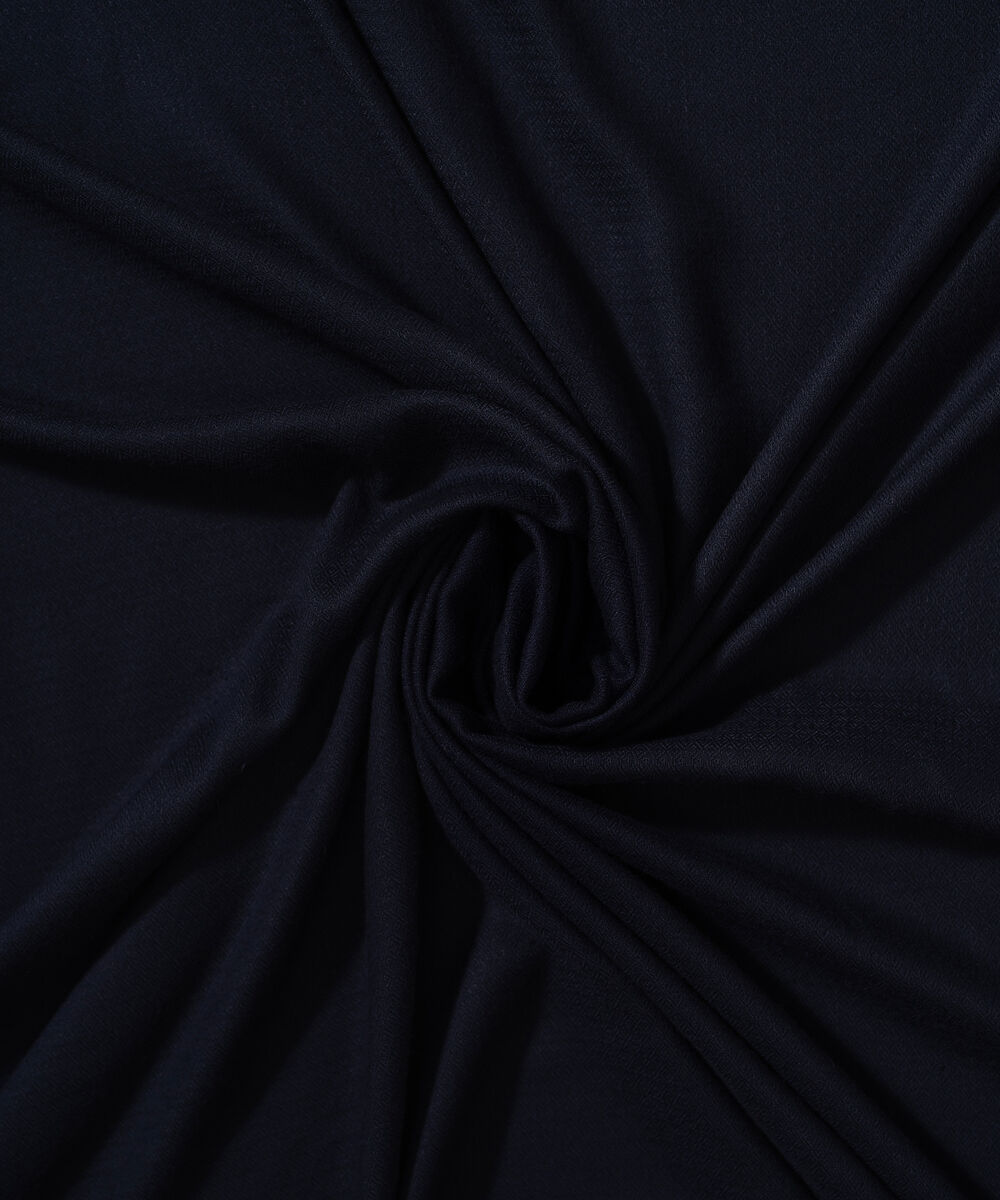 Women's RTW Poly Viscose Solid Dark Blue Shawl