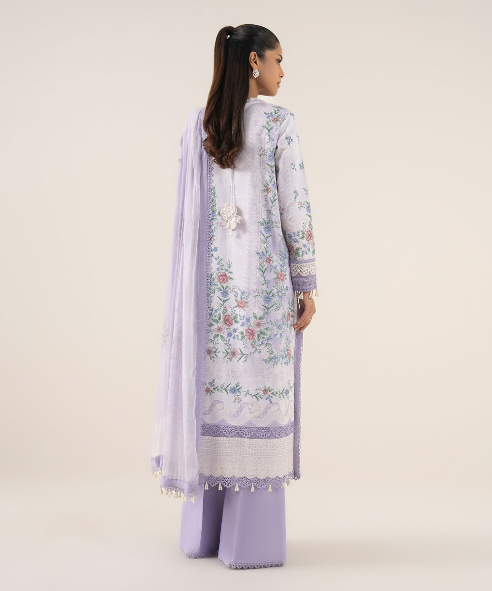 Women's Unstitched Pima Lawn Printed Three Piece Suit