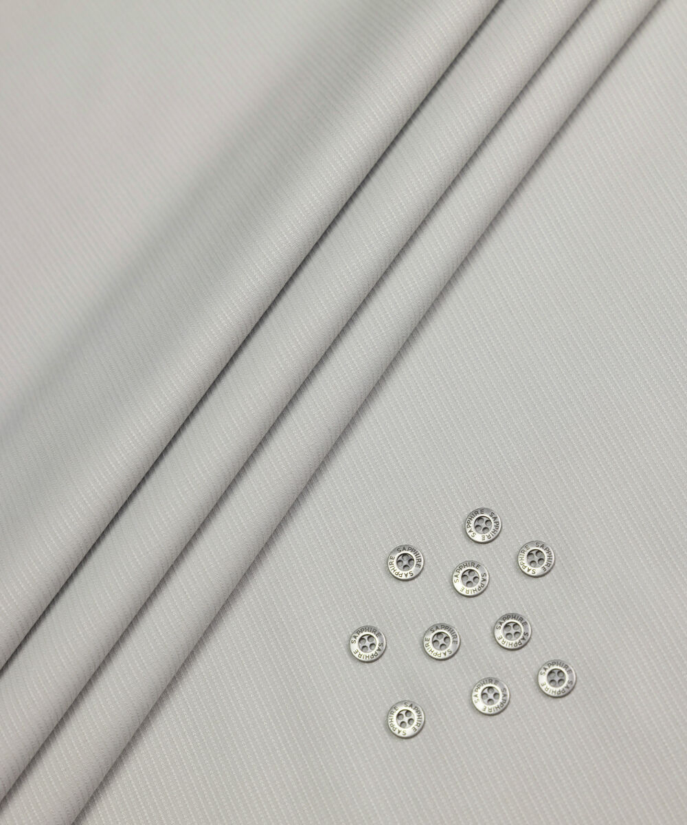 Men's Unstitched Two-Piece Medium Cream Premium Wash & Wear Dobby Suit