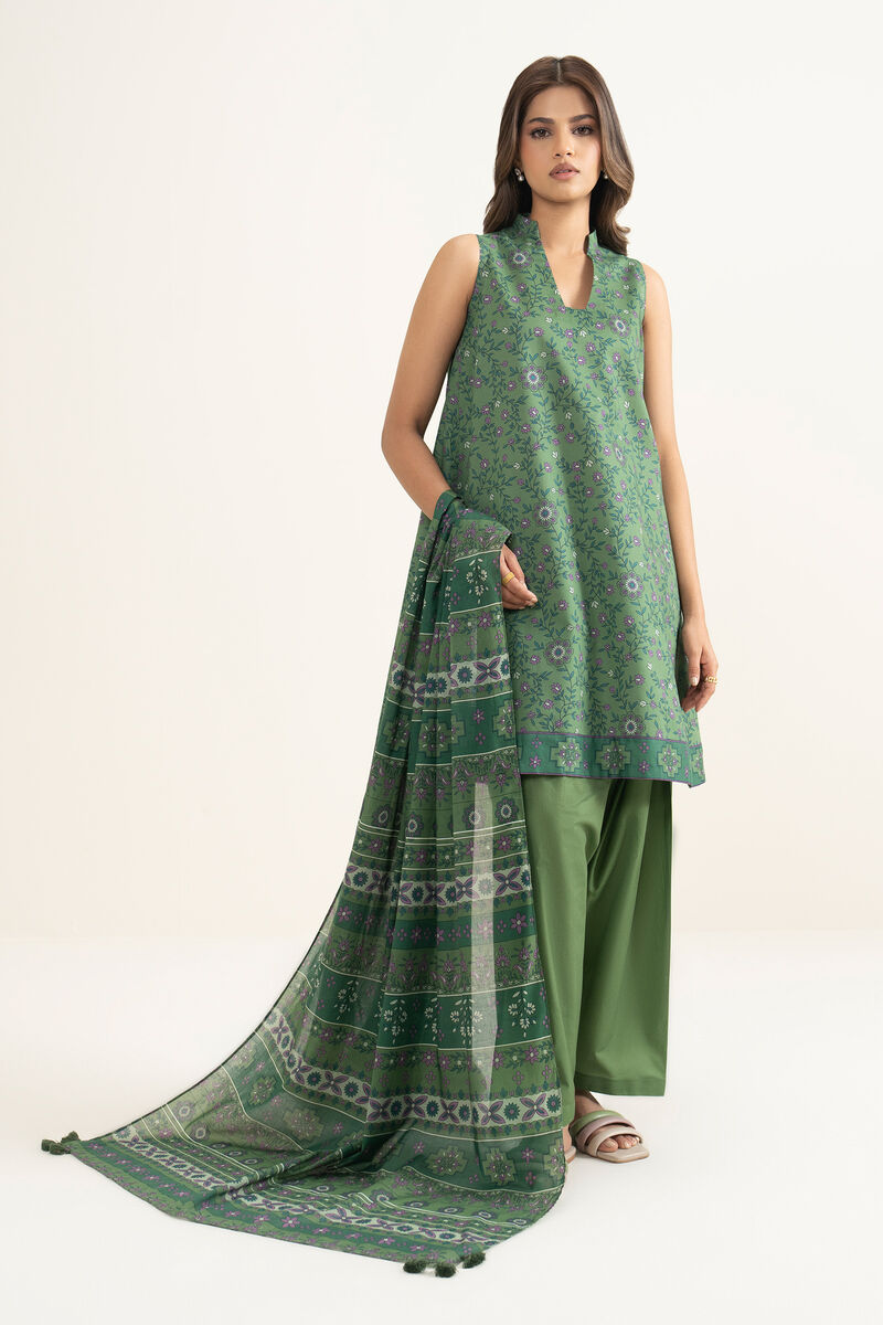 3 Piece - Printed Lawn Suit