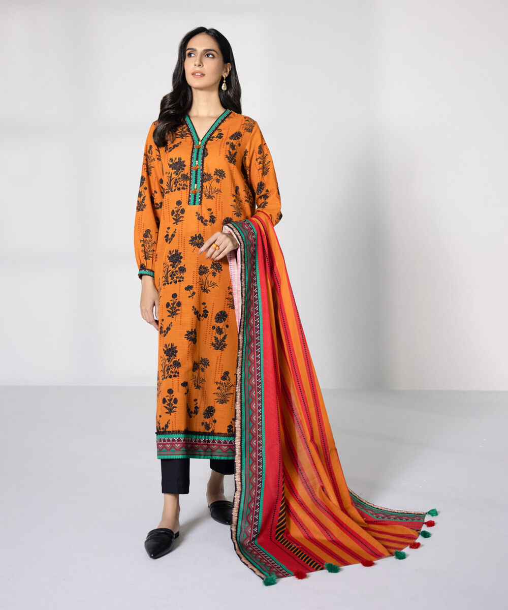 Ladies Khaddar Unstitched Shirt Dupatta