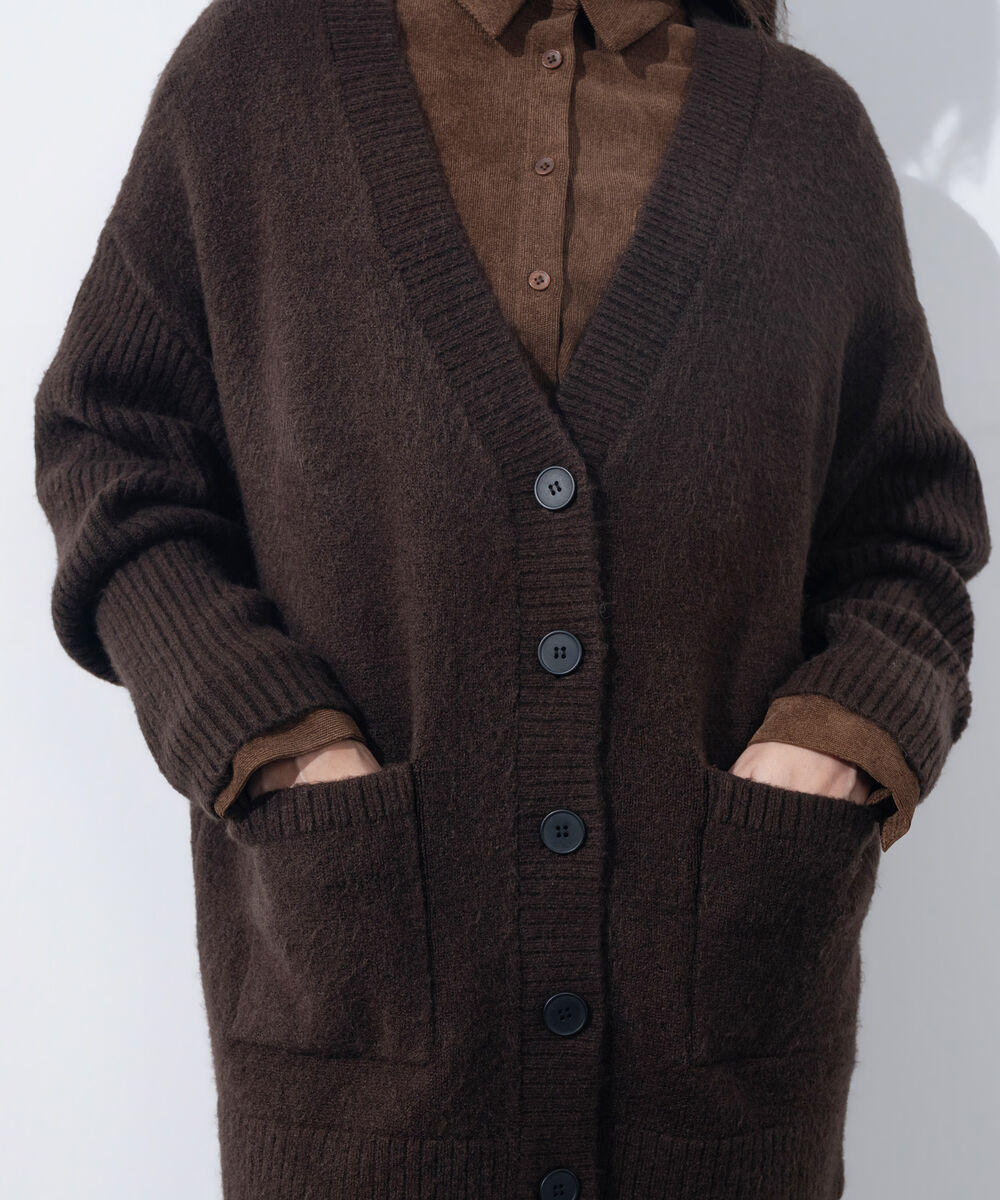 Women's Western Wear Brown Soft Touch Knit Cardigan