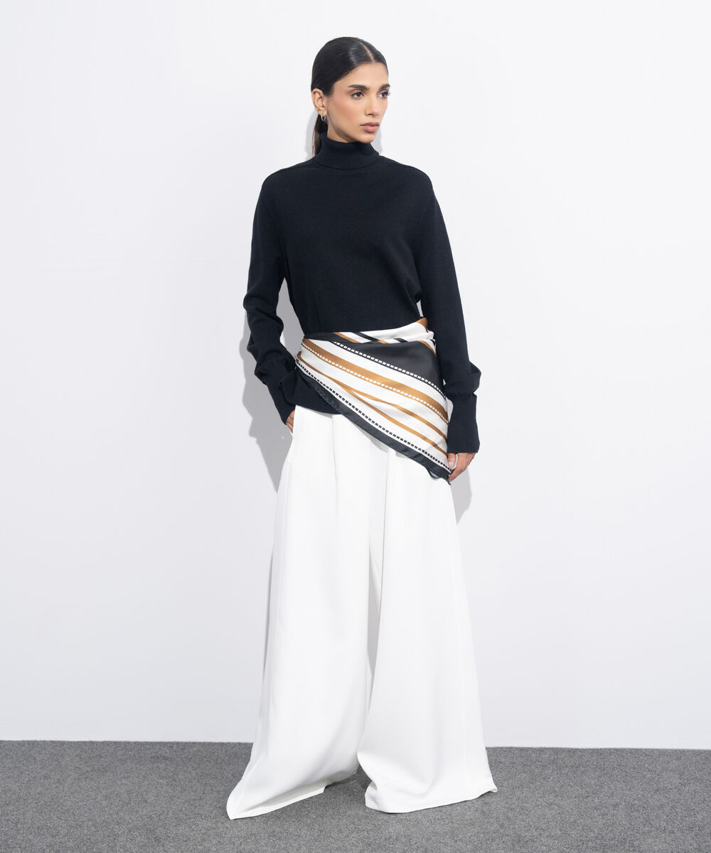 Women's Western Wear Multi Sqaure Silky Printed Scarf