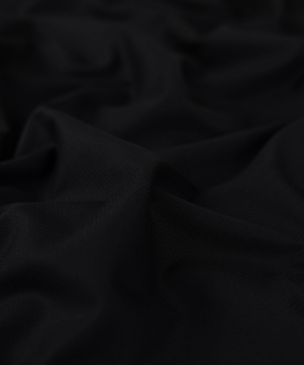 Men Unstitched Cotton Black Full Suit Fabric