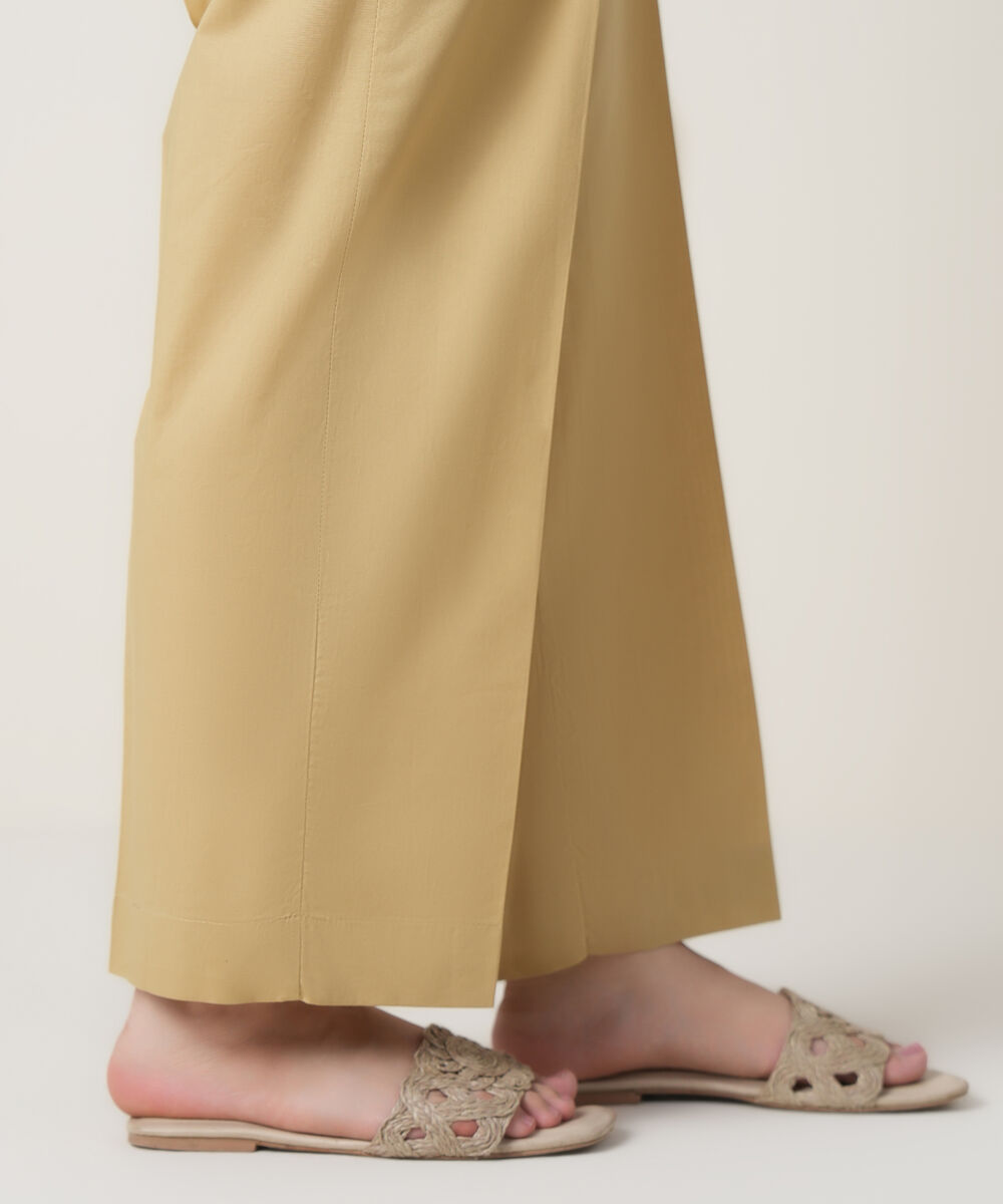Women's RTW Cambric Golden Solid Trousers