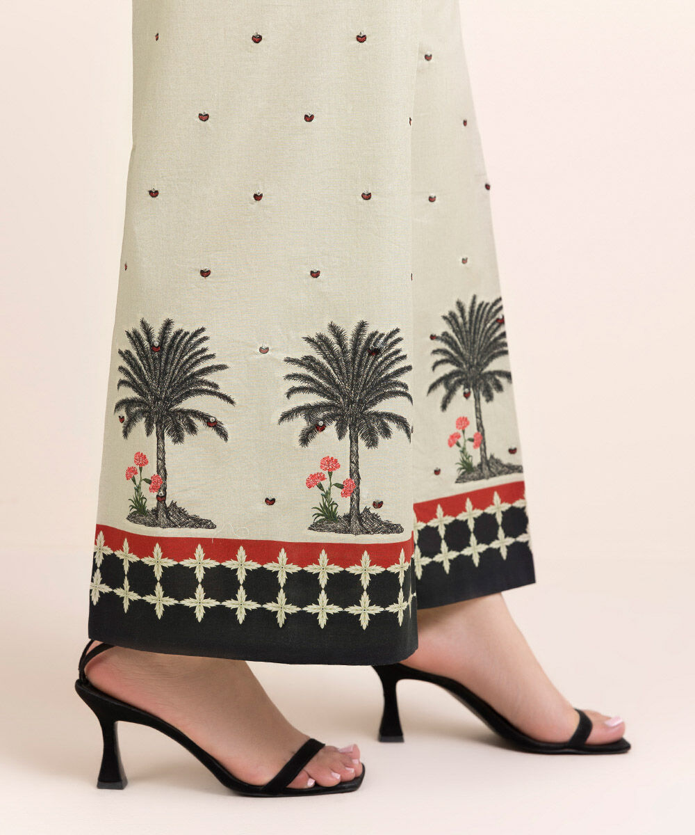 Woman - Multi Embroidered Cambric Culottes