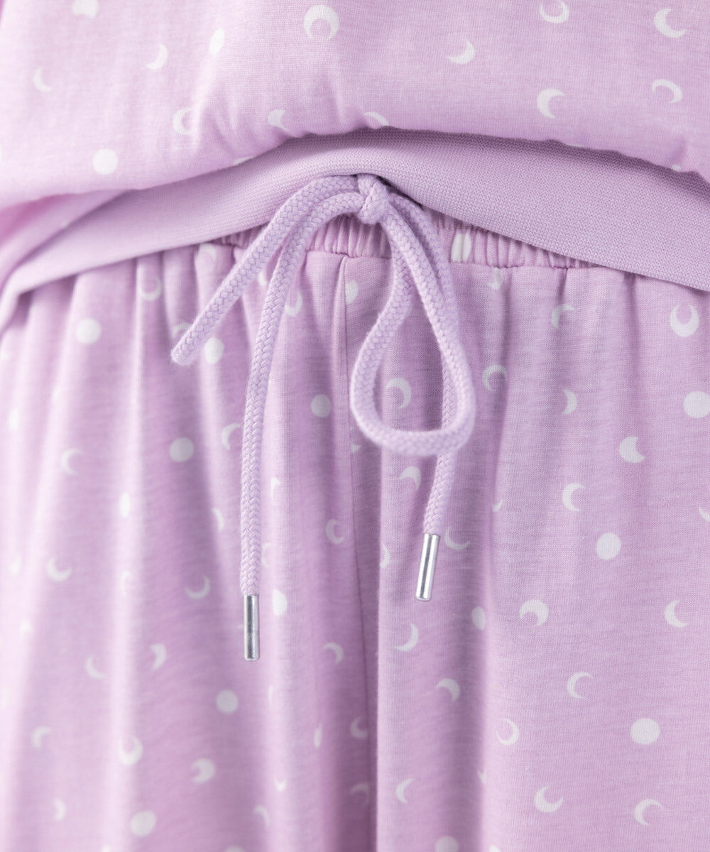 Woman - Light Pink Printed Loose-Fit Jogging Trousers