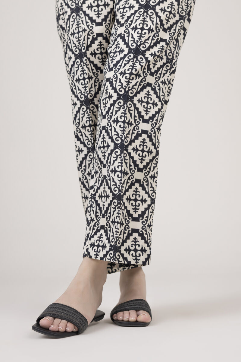 Cotton Satin Straight Pants