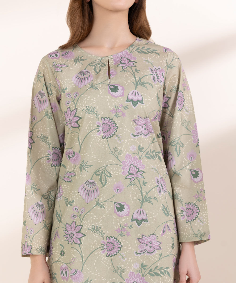 Women's RTW Lawn Multi Printed A-Line Shirt