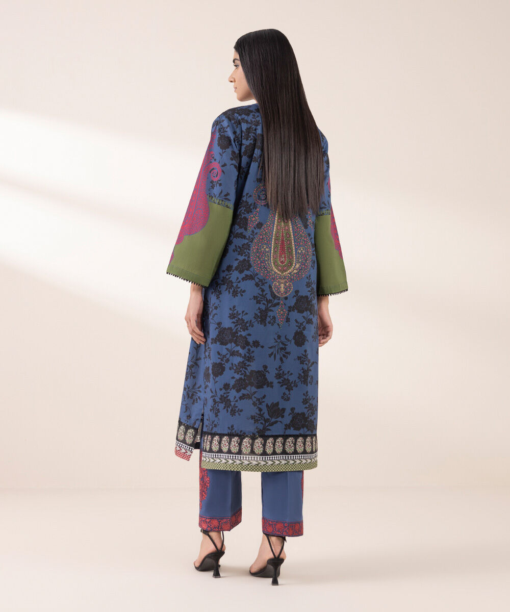 Women's RTW Lawn Multi Embroidered A-Line Shirt