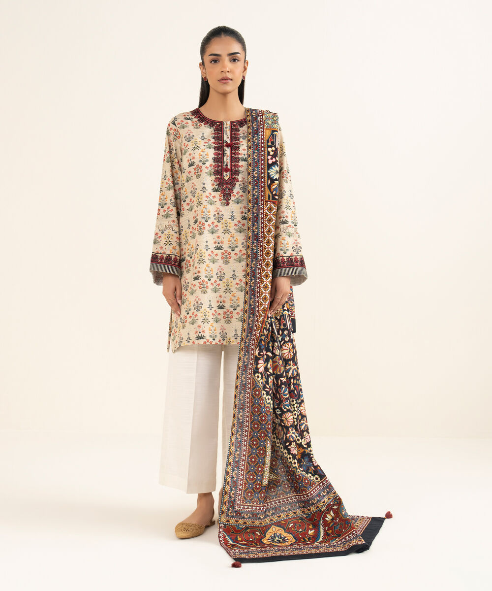 Cotton Printed Black Dupatta