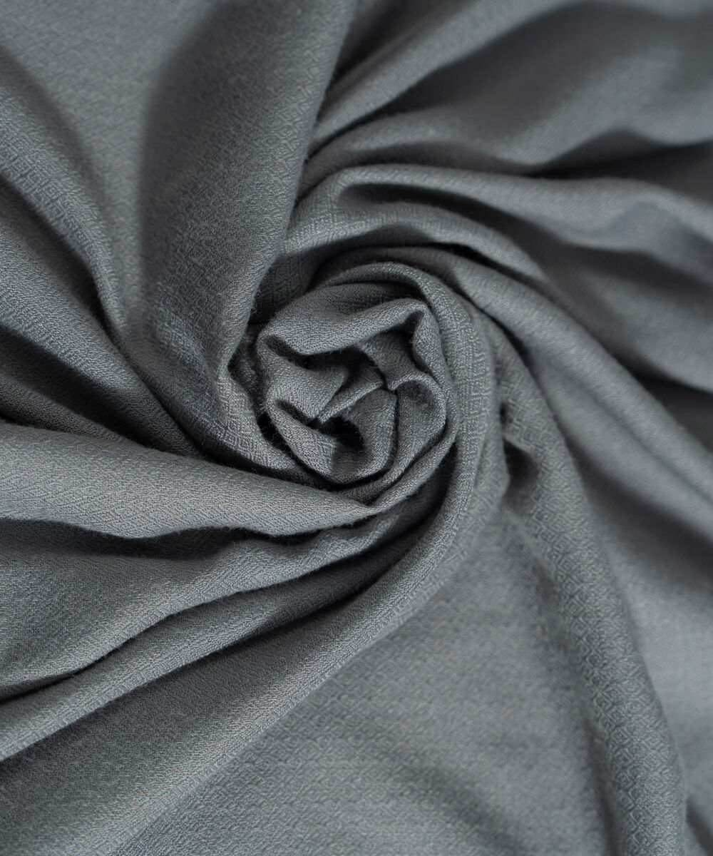 Women's RTW Poly Viscose Solid Grey Shawl