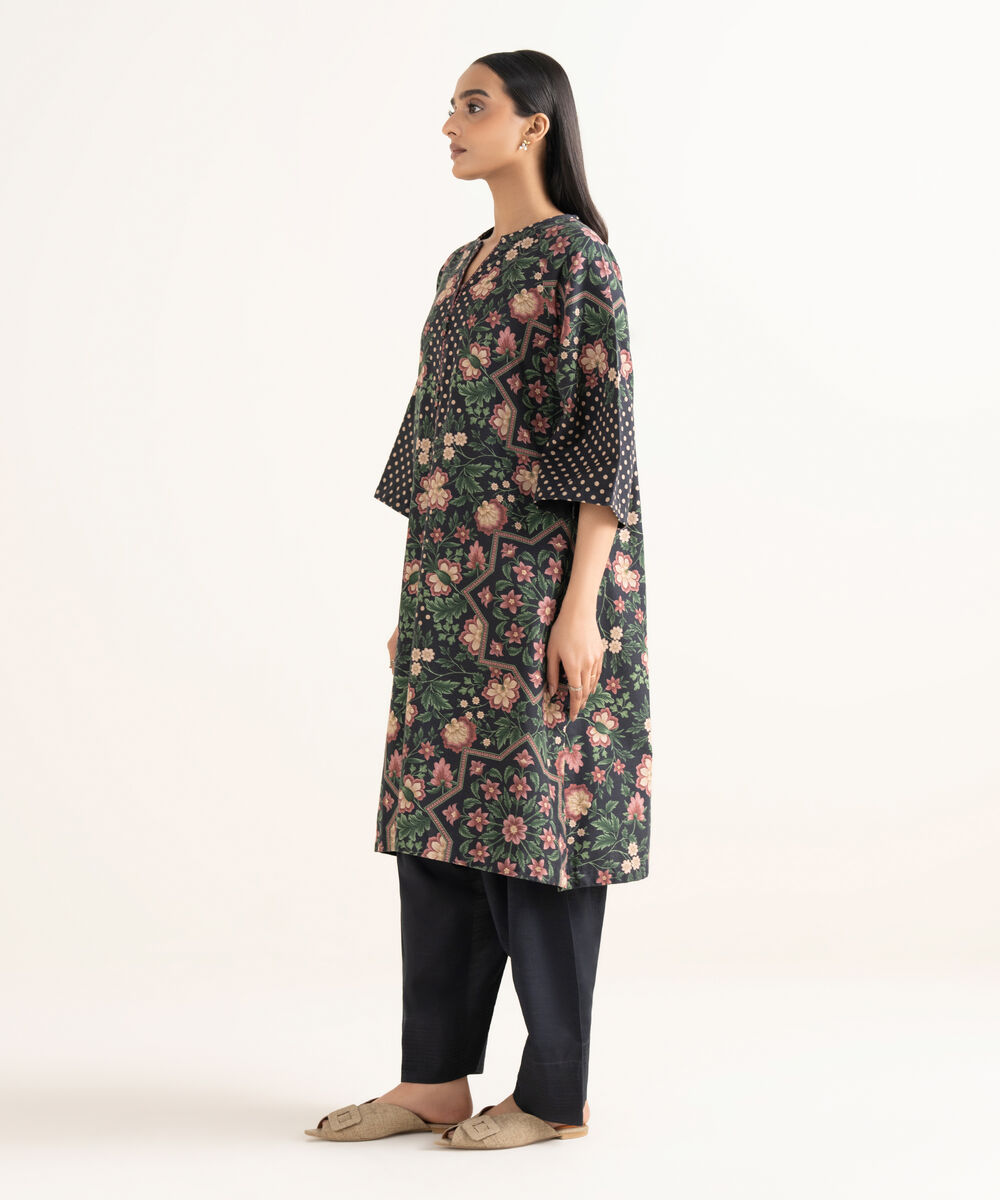 Women's Unstitched Light Khaddar Printed  2 Piece Suit