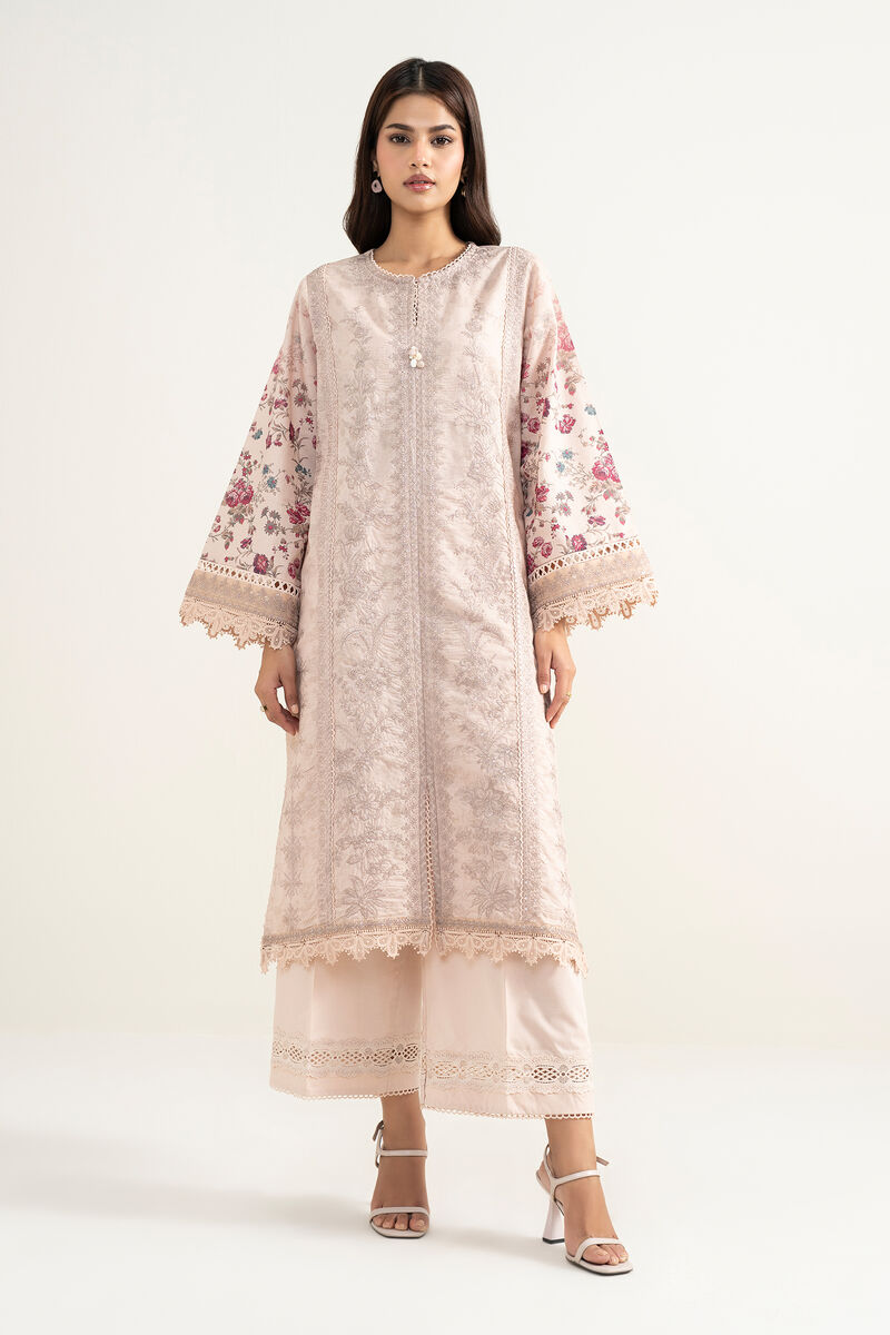 2 Piece - Embroidered Zari Lawn Suit
