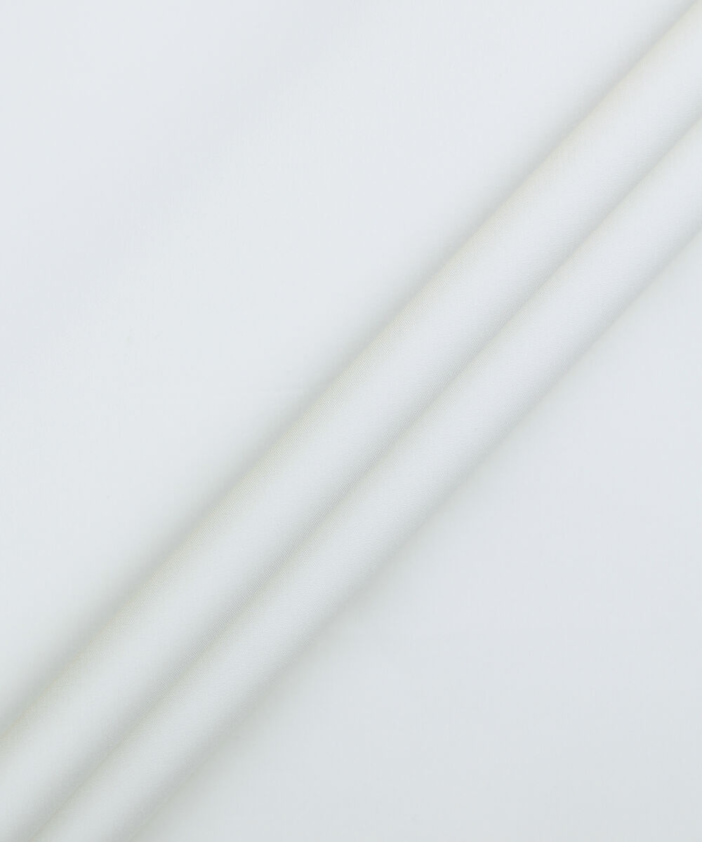 Men Unstitched Cotton Off White Full Suit Fabric