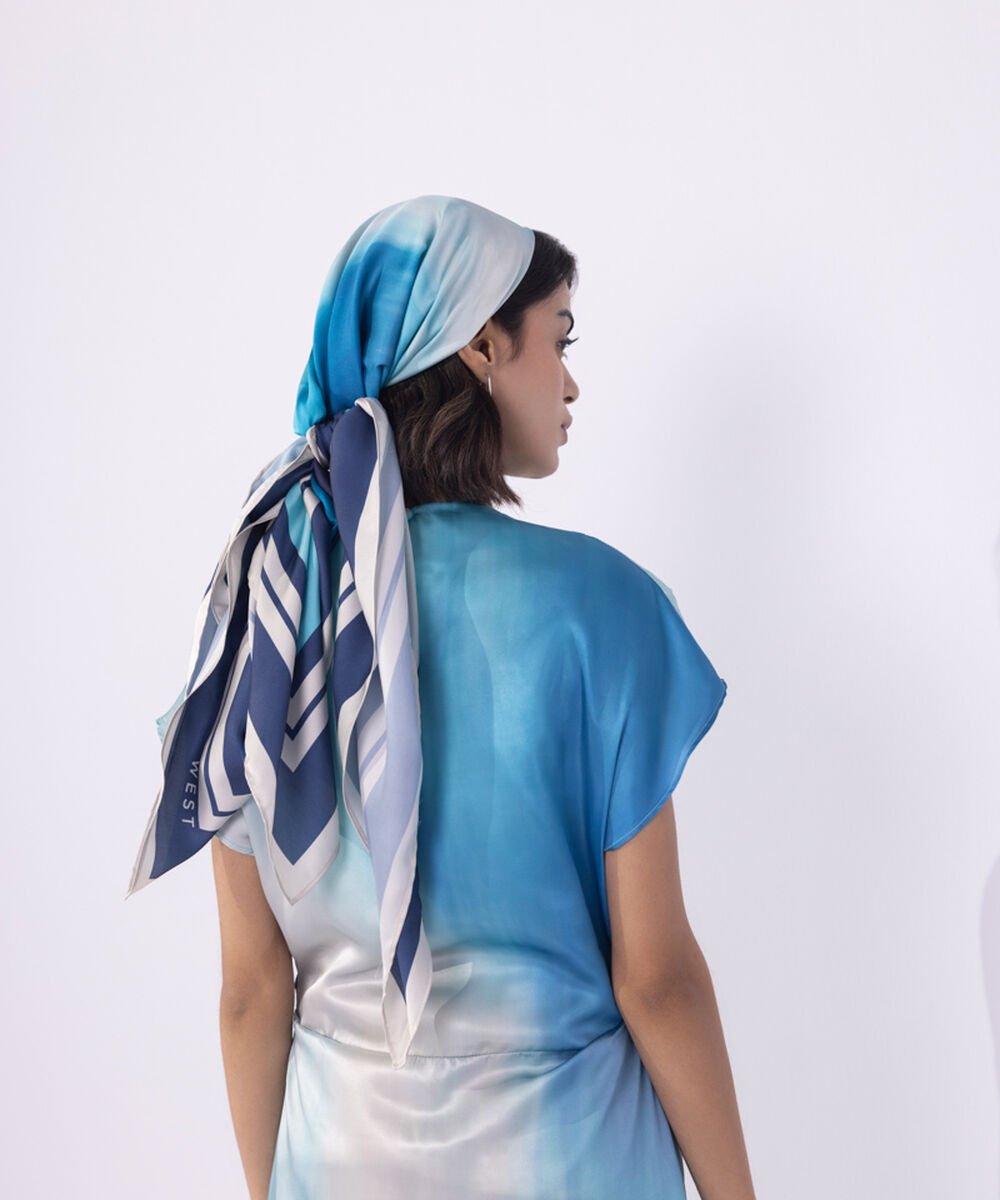 Woman - Square Print Satin Scarf