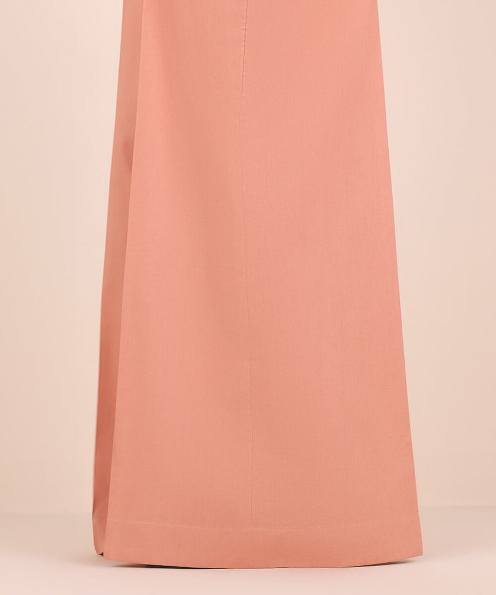 Woman - Pink Dyed Cotton Trousers