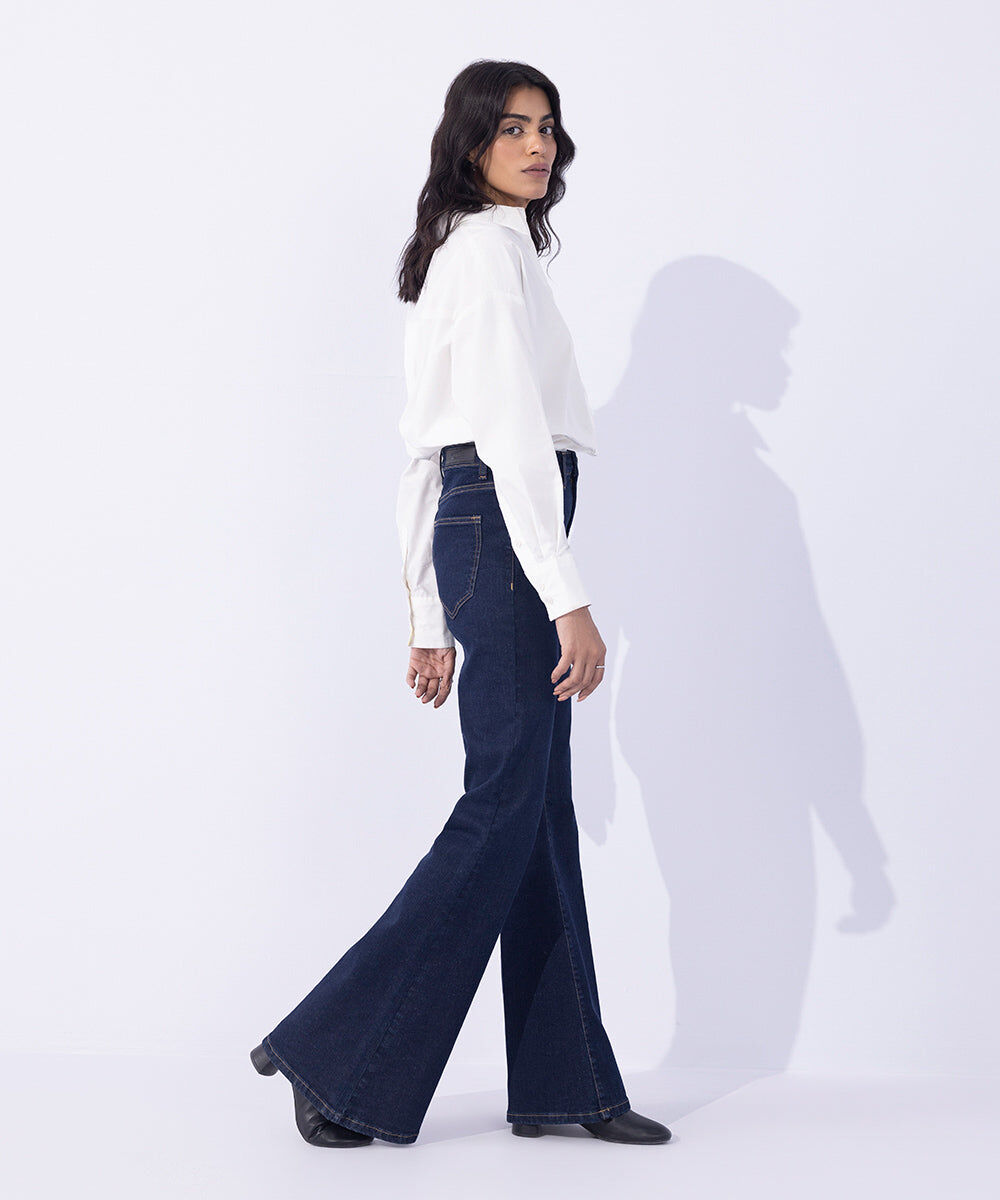 Woman - Blue Flare Fit Denim