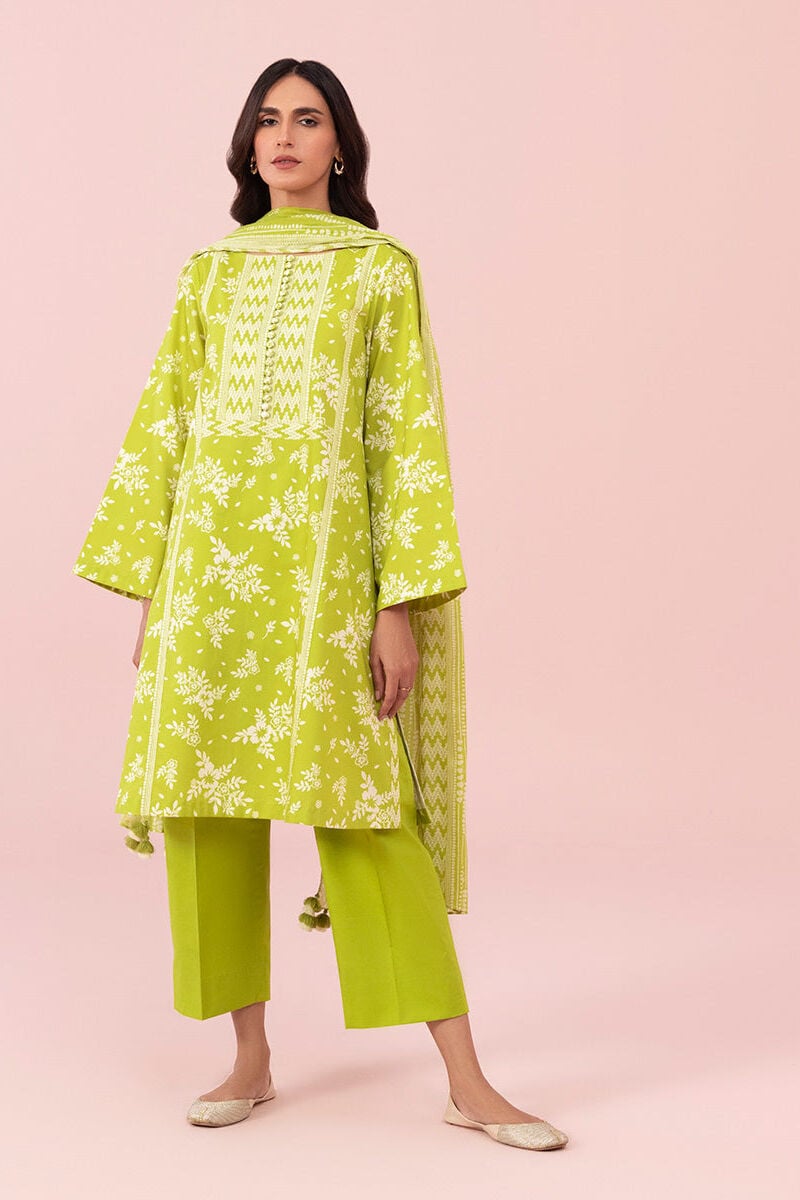 3 Piece - Printed Cambric Suit