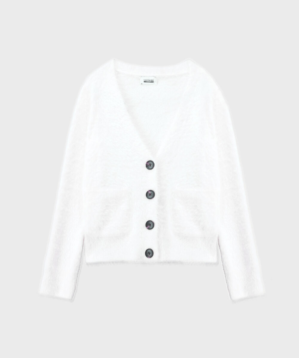 Women's Western Wear Beige Fuzzy Knit Cardigan