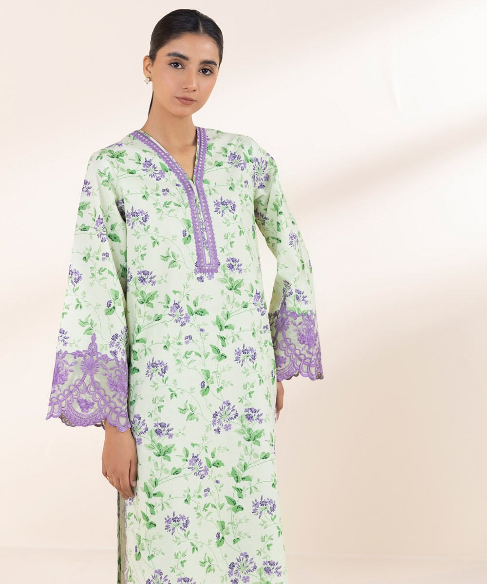 2 Piece Unstitched Heavy Embroidered Lawn Suit