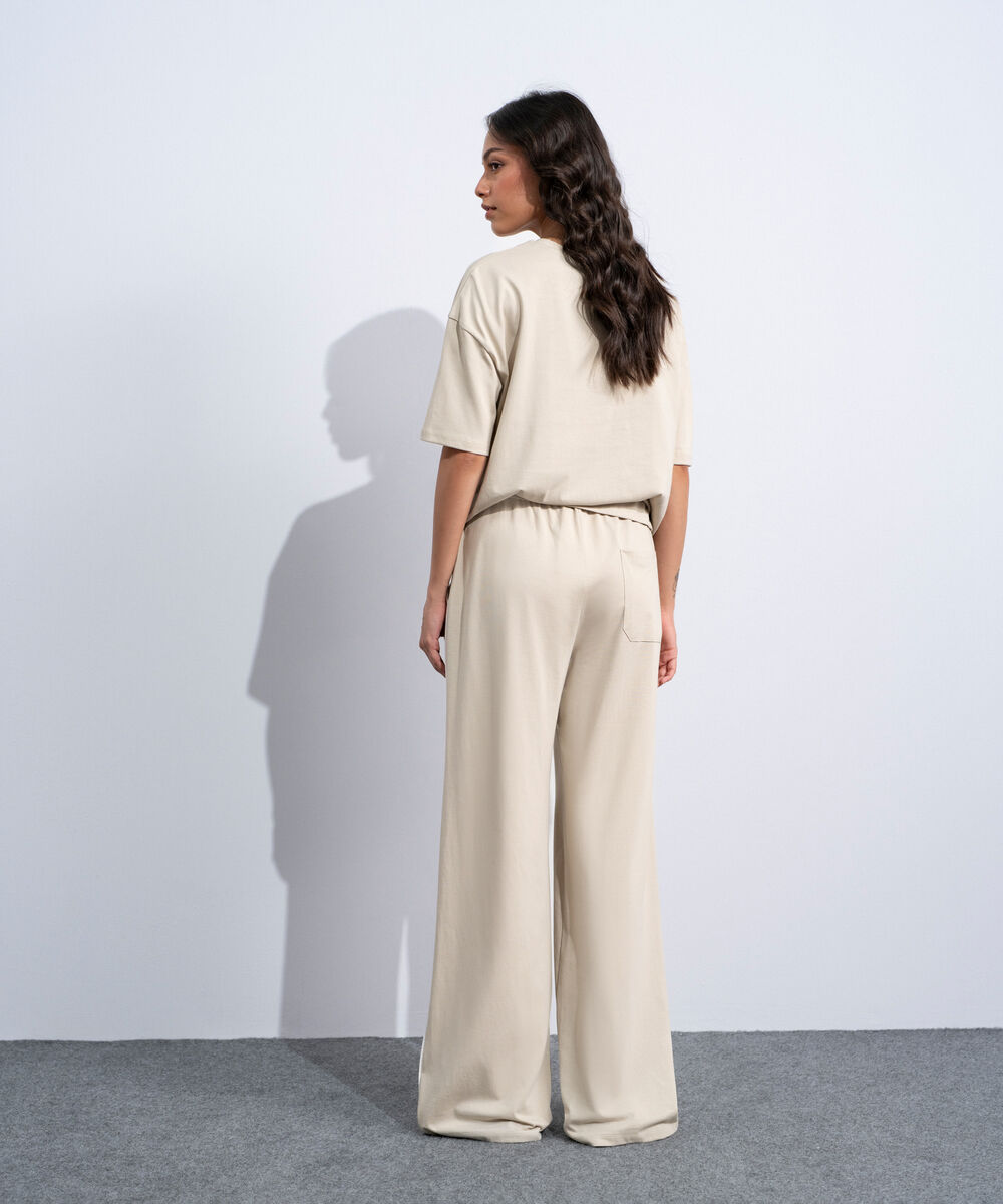 Women's Western Beige Pull-On Supima Trousers