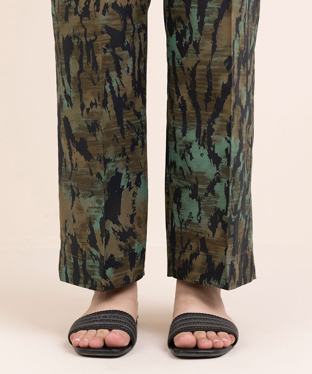 Woman - Multi Printed Cambric Straight Pants