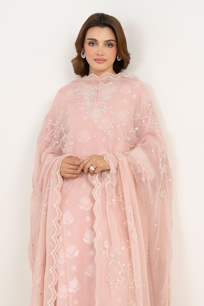 3 Piece - Embroidered Jacquard Suit